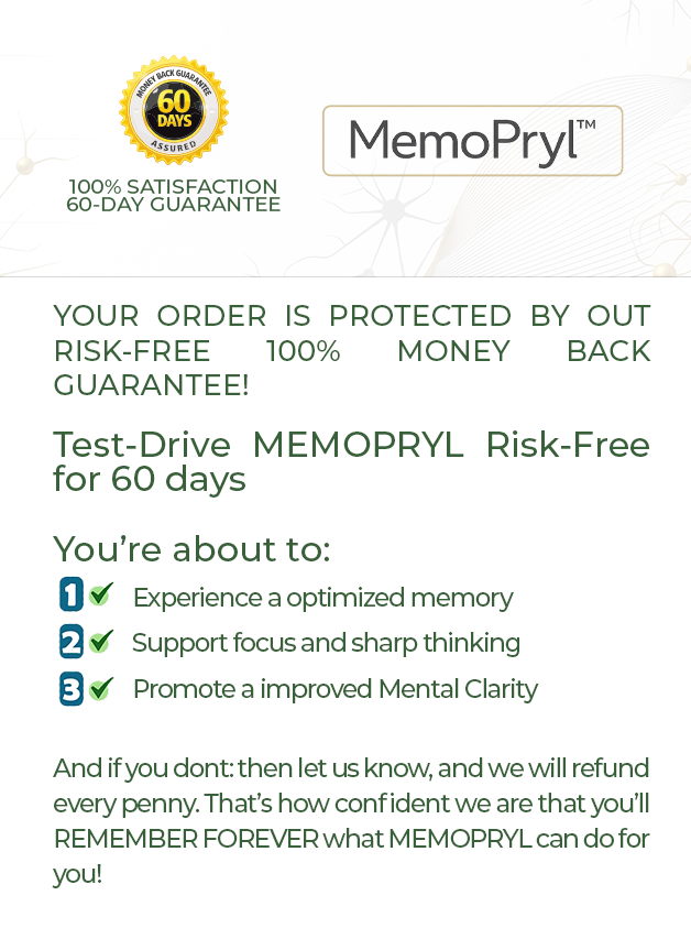 MemoPryl 60-Day Satisfaction Guarantee